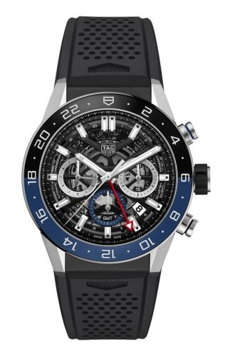 TAG Heuer Carrera Calibre Heuer 02 GMT Stainless Steel / Skeleton / Rubber
